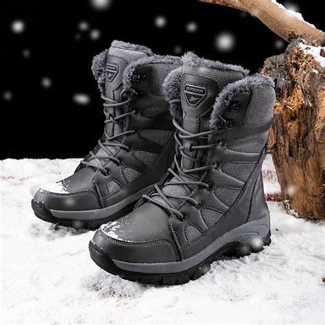 Gubotare Snow Boots for Men Wide Men's Winter Boots Outdoor Anti-Slip ...