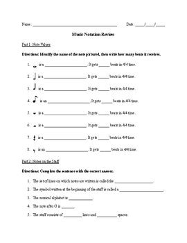 Image result for Note Review Worksheet