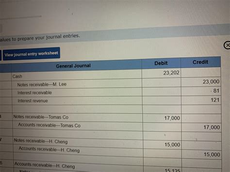 Image result for Journal Entry Worksheet Accounting