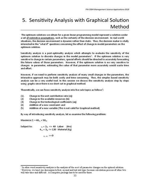 Image result for Sensitivity Analysis Problem