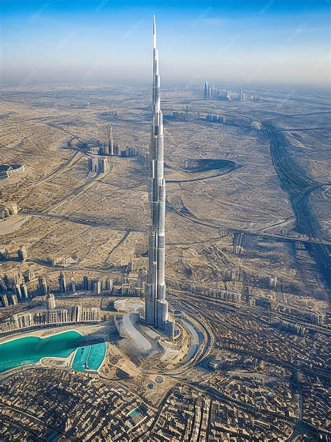 Premium Photo | Aerial view of Burj Khalifa