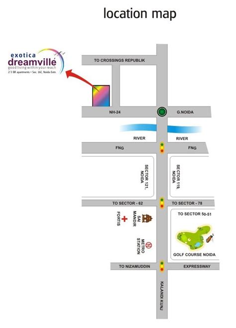 Exotica Dreamville Location at Noida Extension Gaur City 2