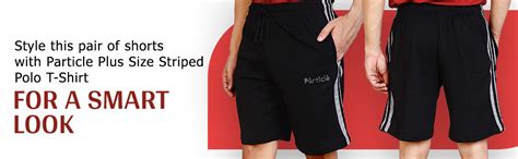 Particle Plus Size Shorts Oversized Cotton Black for Men Size XL ...