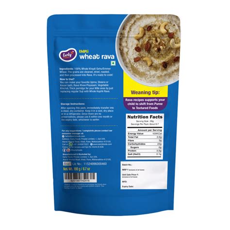 Buy Khapli Wheat Rava by Early Foods – Early Foods India