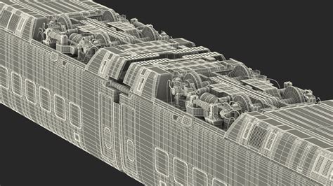 High Speed Bullet Train Rigged for Maya 3D model | 3D Molier International