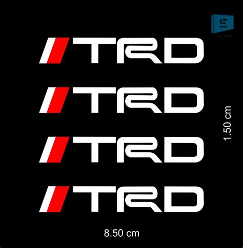 SIGN EVER TRD Logo Car Door Handle Sticker Exterior Sides Bumper Vinyl ...