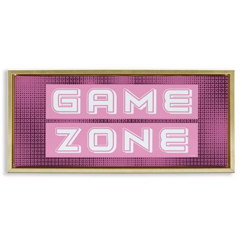 Stupell Industries Retro Purple Game Zone Floating Frame Design by Yass ...