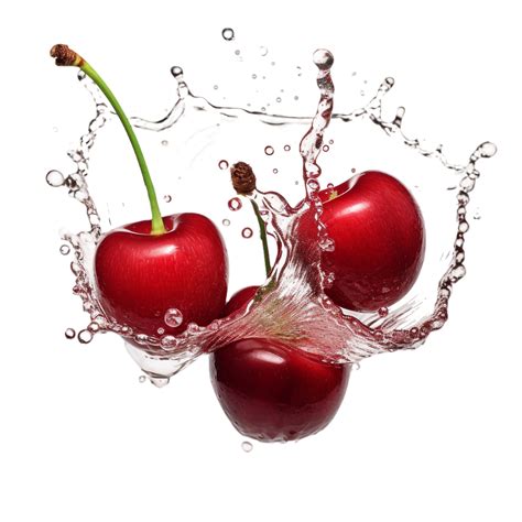 cherries falling into water on a transparent background 27291706 PNG