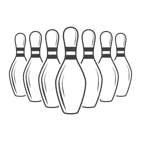 Premium Vector | Bowling outline vector bowling vector bowling ...