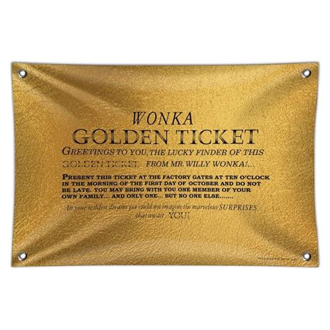 Buy GRAPHICS & MORE Willy Wonka and The Chocolate Factory Golden Ticket ...