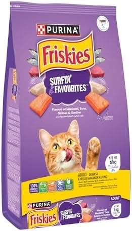 Purina FRISKIES Surfin' Favourites Dry Adult Cat Food, Mackerel Tuna ...