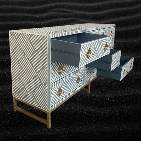 Grey Bone Inlay Optical 9 Drawer Chest – Luxury Handicrafts