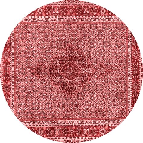 Ahgly Company Indoor Round Persian Red Traditional Area Rugs, 8' Round ...