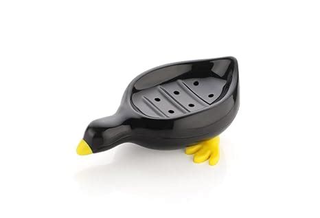 KWER Duck-Shape Self Draining Soap Dish Holder, Easy Clean Soap Dish ...