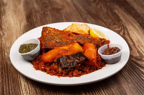 Red Jollof Rice with fish - Hady's International