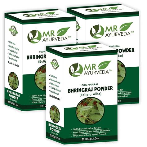 MR Ayurveda 100% Natural Bhringraj Powder | Bhringraj Powder Organic ...