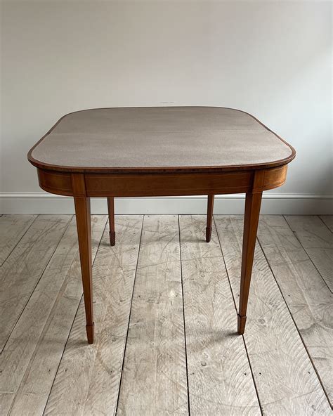 Antique card table, d shaped card table, golden mahogany card table ...