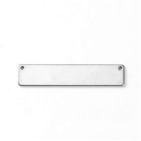 10 Count 304 Stainless Steel Rectangle Bar Metal Stamping Blank Tag ...