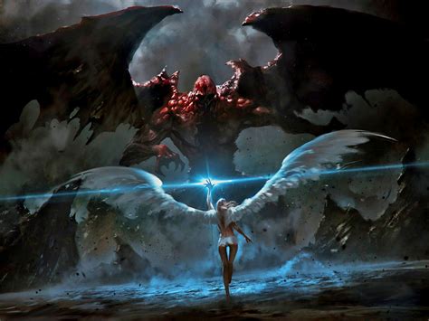 demon and angel battle | Good vs Evil Angel | Angel art, Fantasy art ...