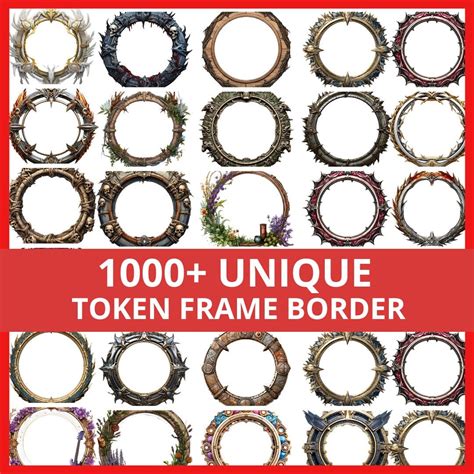1000 dnd Token Border Frame Pack, RPG-Token, Dungeon Master, RPG ...