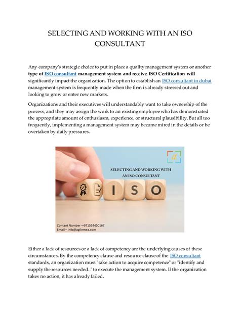 Calaméo - Selecting And Working With An Iso Consultant