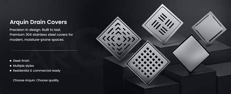 ARQUIN Bathroom Square Floor Drainer 5x5 Inch,1MM/Diamond Cut Shower ...