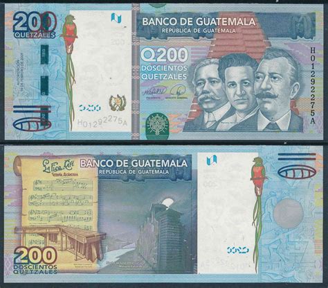 Guatemala - 2009 - Billetes circulación ext. - Nº 00120 - SC/UNC - 200 ...