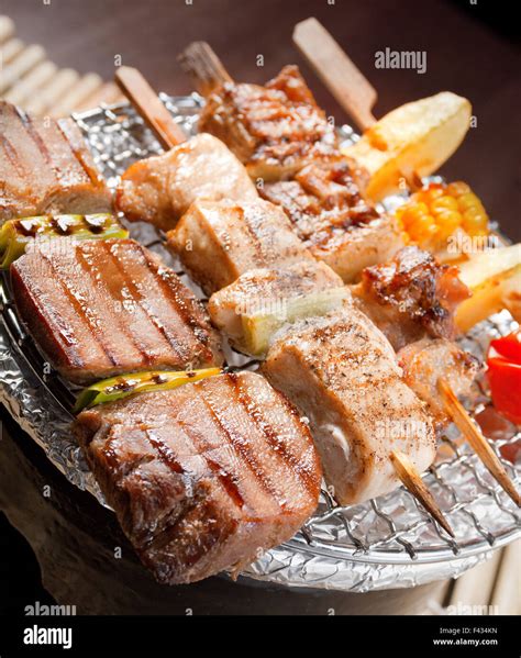 Skewered meat dish hi-res stock photography and images - Alamy