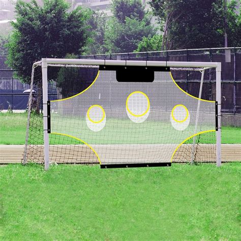 VANCL Soccer Goal Target Training Net with 7 Highlighted Yellow Scoring ...