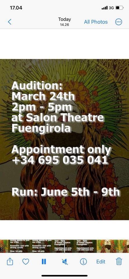 Audition notice - “Hair”, Calle Emancipacion [off church square ...