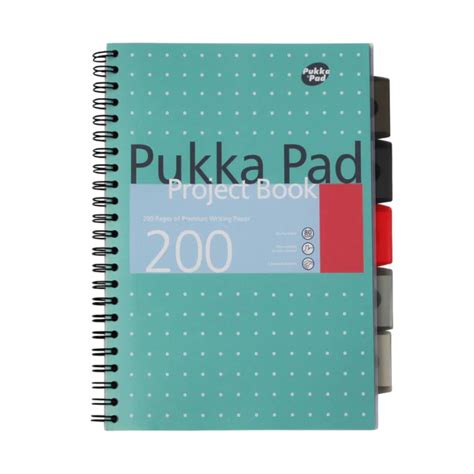 PUKKA PAD, Notebook - Project | Spiral | A4 | 200 Pages | 80 gsm ...