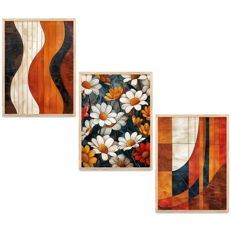 Floral Wall Art Paintings for Living Room - Wall Poster With frames ...