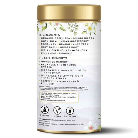 Ayurvedic Brain Booster Herbal Tea 30 Teabags – Tearaja