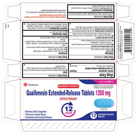 DailyMed - GUAIFENESIN 600 MG tablet GUAIFENESIN 1200 MG tablet