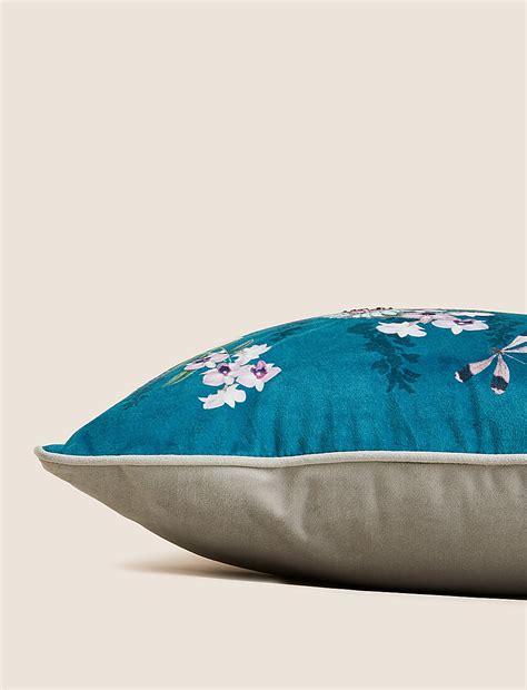 Buy Velvet Hummingbird Embellished Cushion at Marks & Spencer