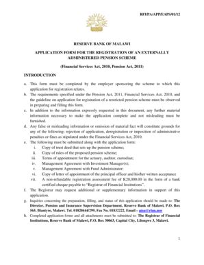 Fillable Online Application Form For Registration of an Externally ...