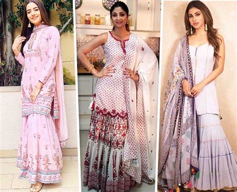 5 Designer Bollywood Style Sharara Kurta Set For Brides Sister And ...