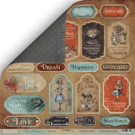 Alice in Wonderland Paper Pad 12x12 Diy Scrapbook Kits for - Etsy India