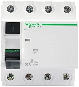 Schneider Electric A9N16258 Acti 9 RCCB xID 4P 63A 30mA AC-type ...