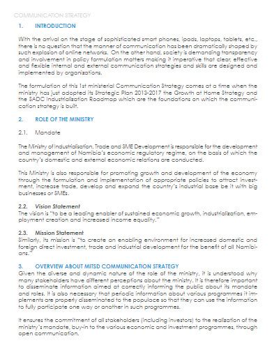 Communication Strategy Template Examples 的图像结果