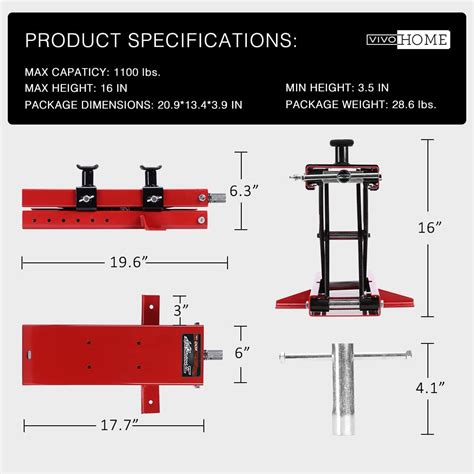 VIVOHOME Motorcycle Lift 1100 LBS, Motorcycle ATV India | Ubuy
