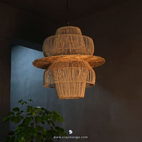 Padma - Unique handmade Woven Hanging Pendant Light, Natural/Cane Pend ...