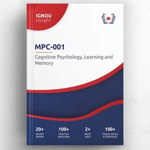 IGNOU Insight: MPC-001 - Cognitive Psychology, Learning and Memory ...
