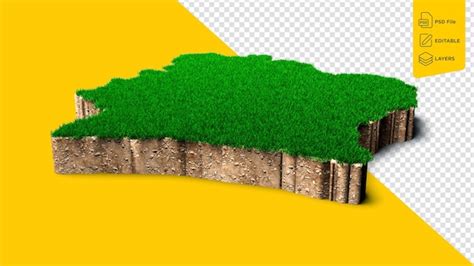 Seção transversal da geologia da terra do mapa da Costa do Marfim com ...