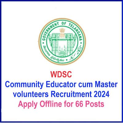 WDSC Community Educator cum Master Volunteer Recruitment 2024 - Apply ...