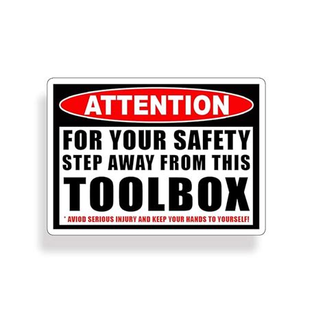 Buy Tool Box Warning Sticker Step Away from My Toolbox Funny Custom ...