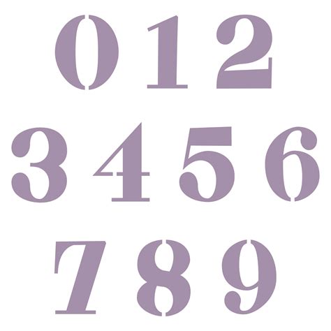 Printable Template Numbers