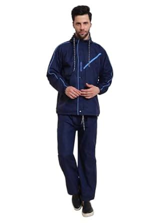 Zacharias Men's Waterproof Double Layer Raincoat/Rainsuit With Pant (kv ...