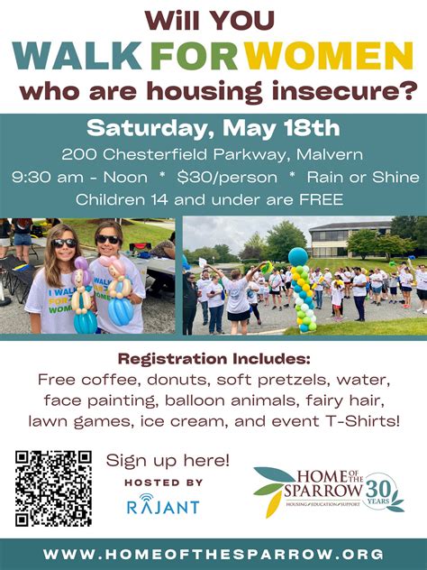 May 18 | Home of the Sparrow's Walk for Women | West Chester, PA Patch