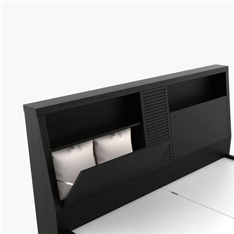 Buy Helios Rhine Nancy Queen Bed with Box Storage - Black from Helios ...
